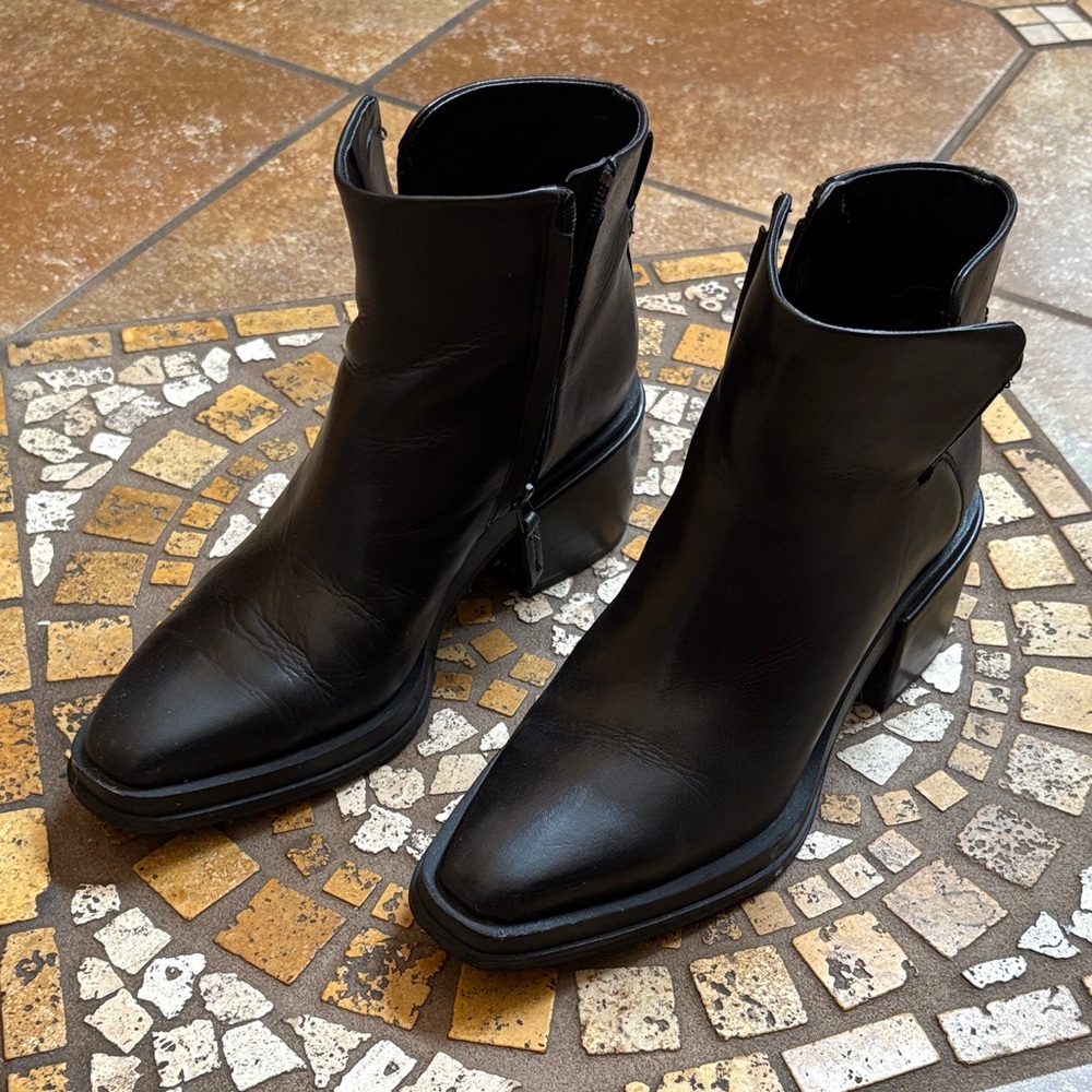 Franco Sarto Doren Black Ankle Booties